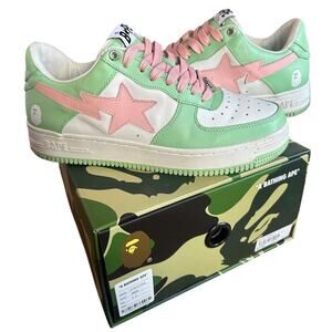 8.5 Bape Pastel Pack Green Leather Bape Sta